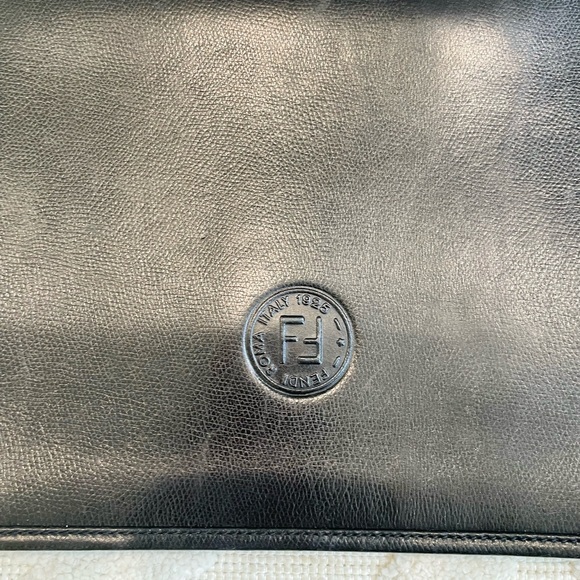 VINTAGE FENDI Attaché Notebook Portfolio Briefcase Case Bag Clutch - Picture 4 of 12